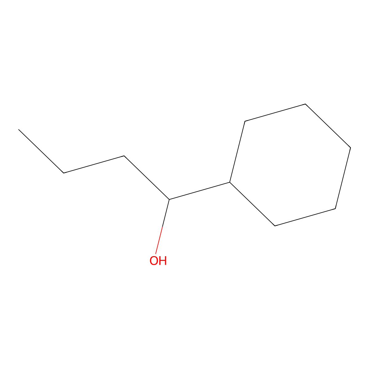 Cyclohexanemethanol, alpha-propyl- molecular structure, CAS 4352-42-5