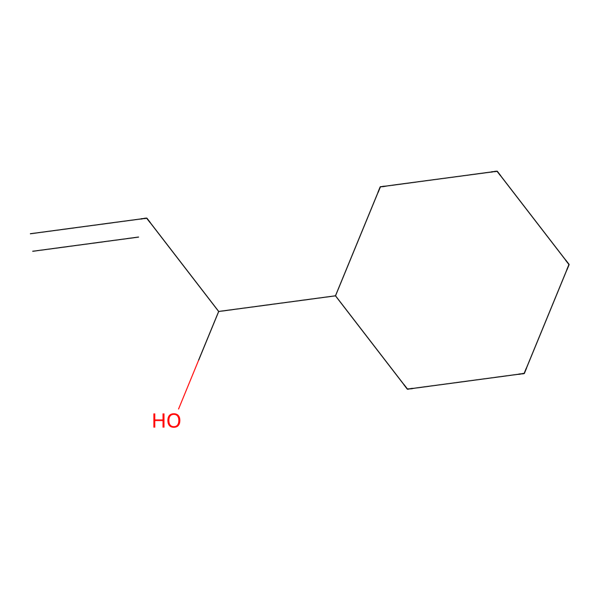 1-Cyclohexyl-2-propen-1-ol molecular structure, CAS 4352-44-7