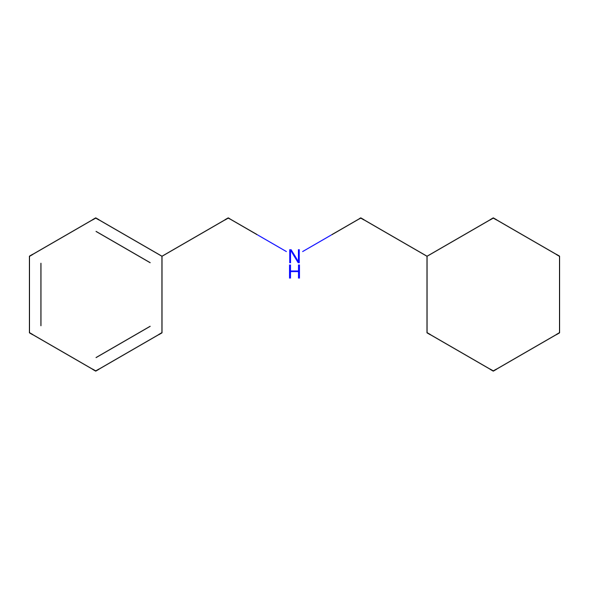 N-Benzyl-1-cyclohexylmethanamine molecular structure, CAS 4352-47-0