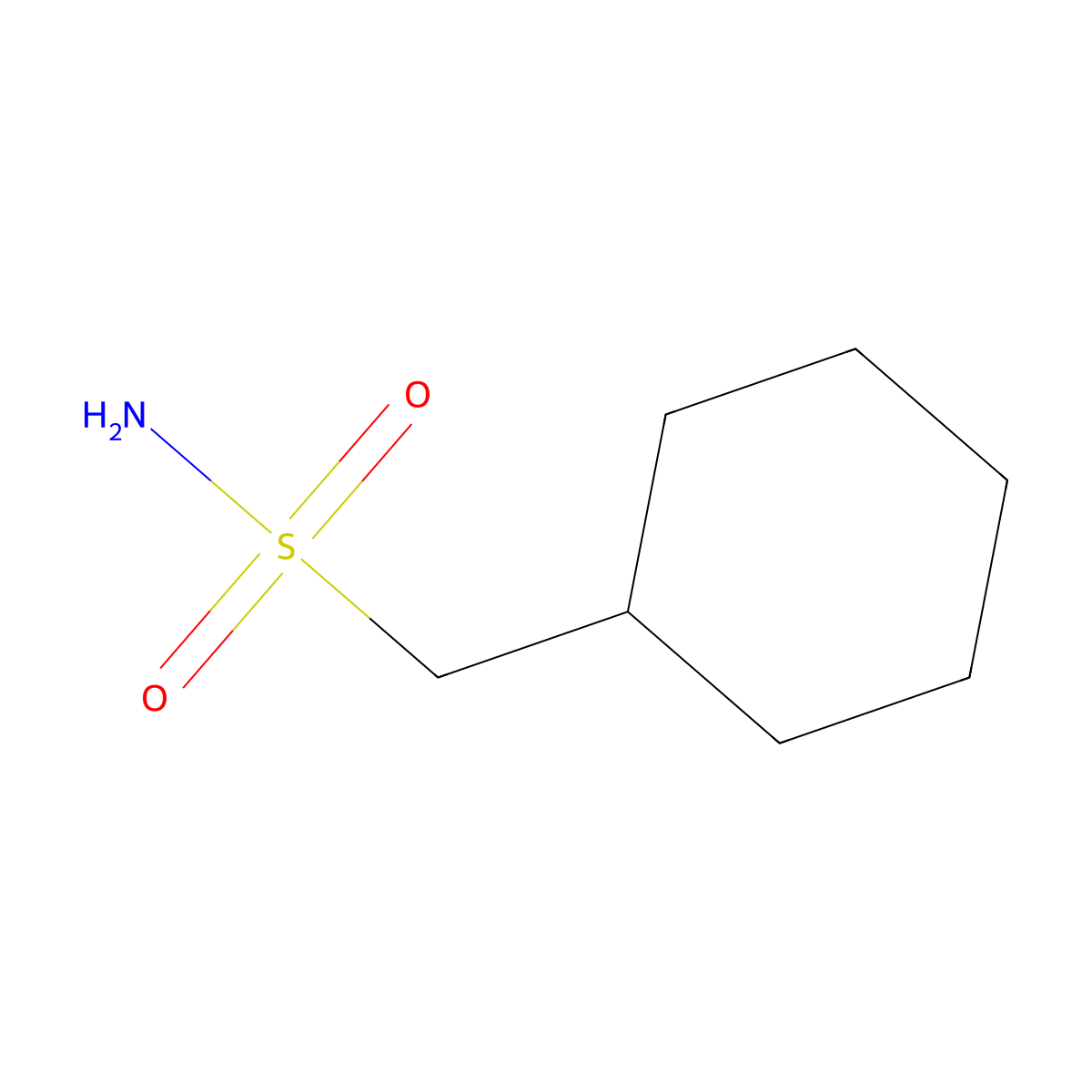 Cyclohexylmethanesulfonamide molecular structure, CAS 4352-59-4