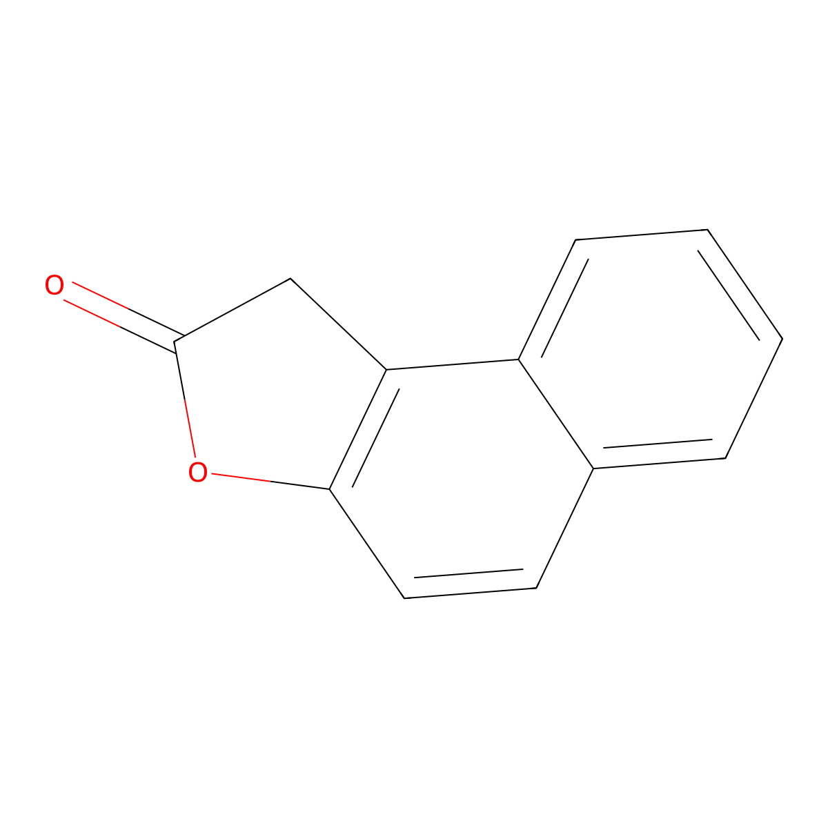 2-Hydroxy-1-naphthaleneacetic acid lactone molecular structure, CAS 4352-63-0