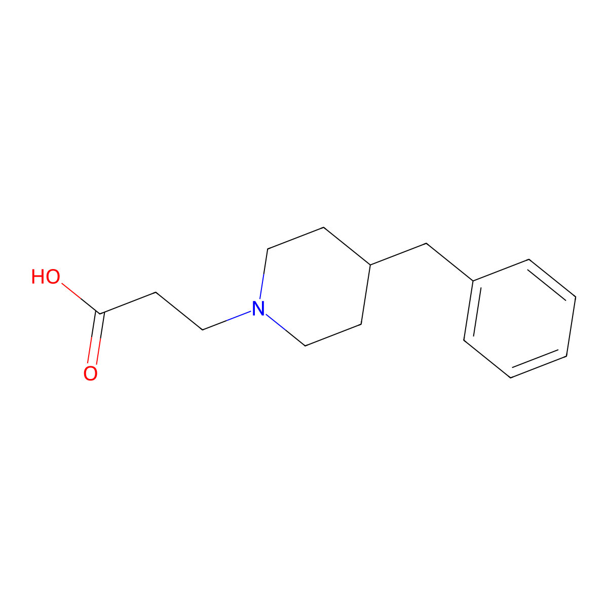 3-(4-Benzyl-piperidin-1-yl)-propionic acid molecular structure, CAS 435270-83-0
