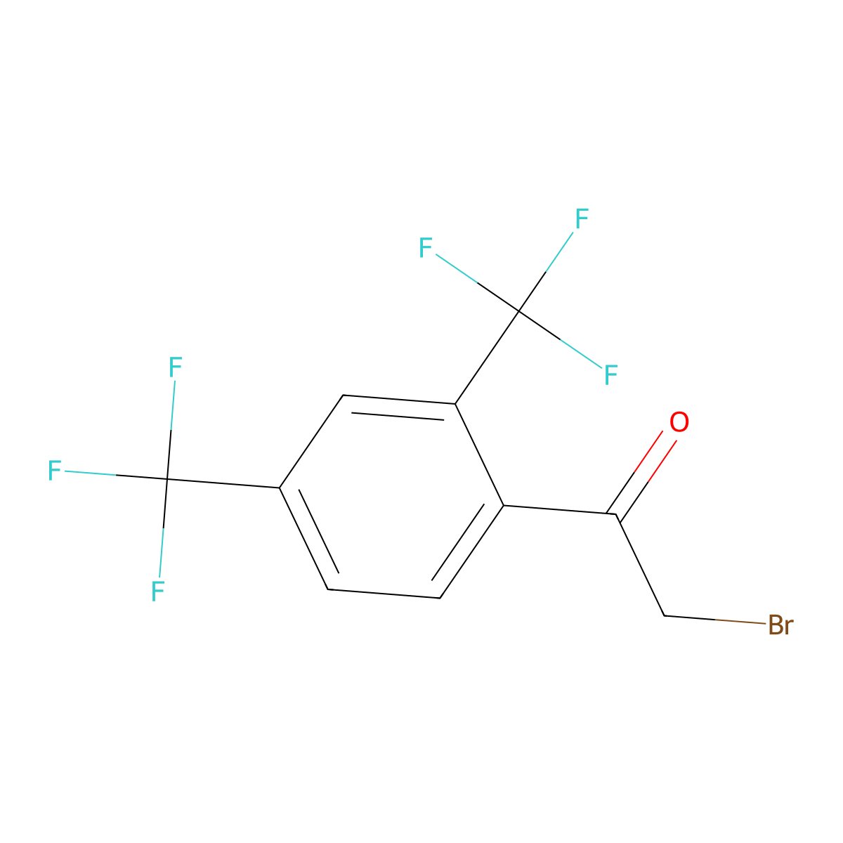 2,4-Bis(trifluoromethyl)phenacyl bromide molecular structure, CAS 435271-21-9