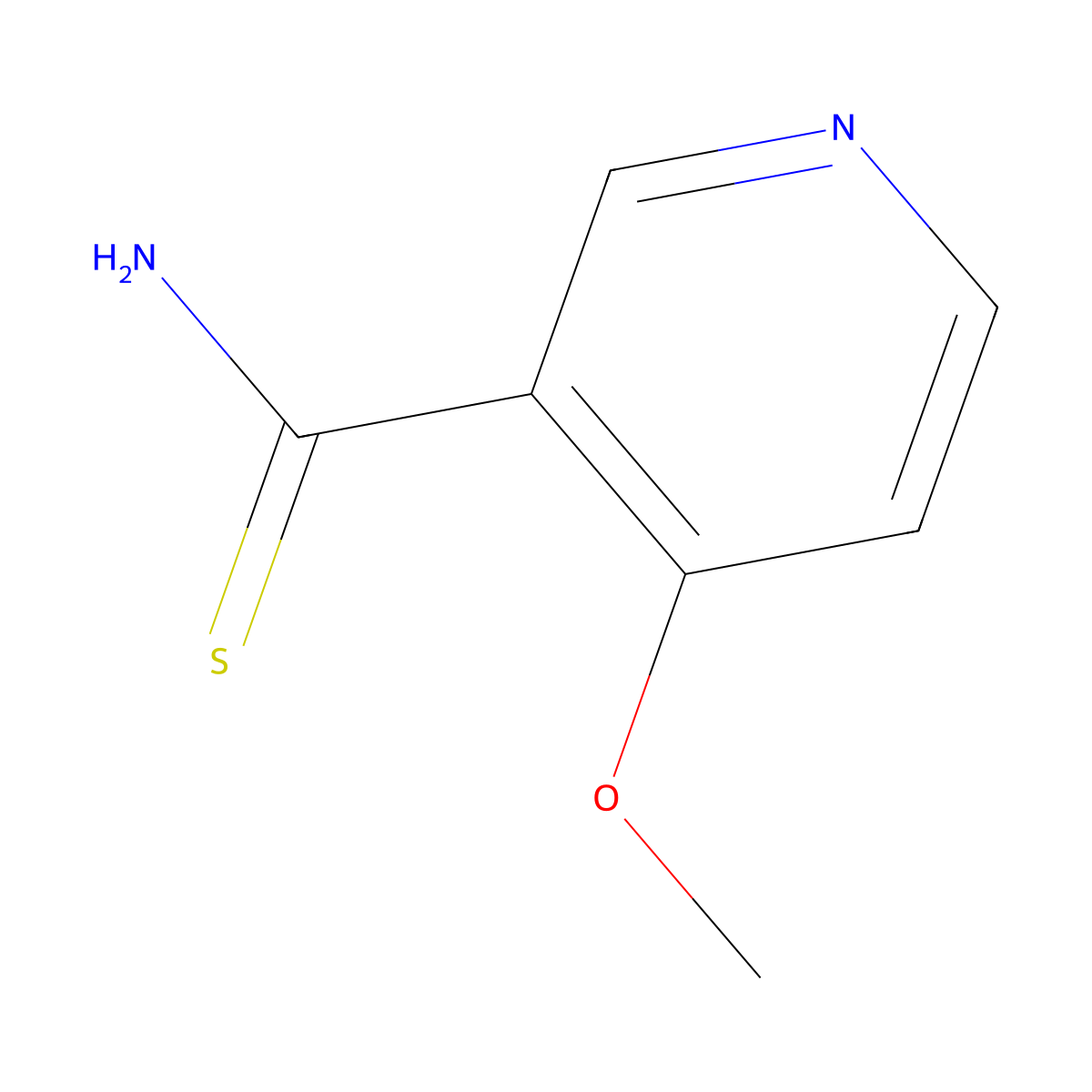 4-Methoxypyridine-3-carbothioamide molecular structure, CAS 435271-27-5