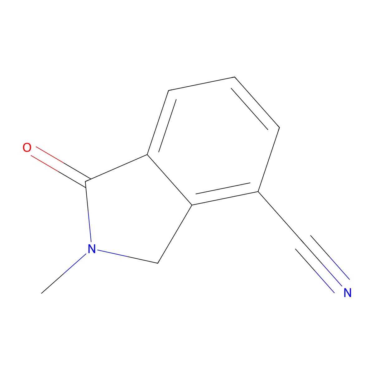 2-methyl-1-oxo-2,3-dihydro-1H-isoindole-4-carbonitrile molecular structure, CAS 435273-35-1