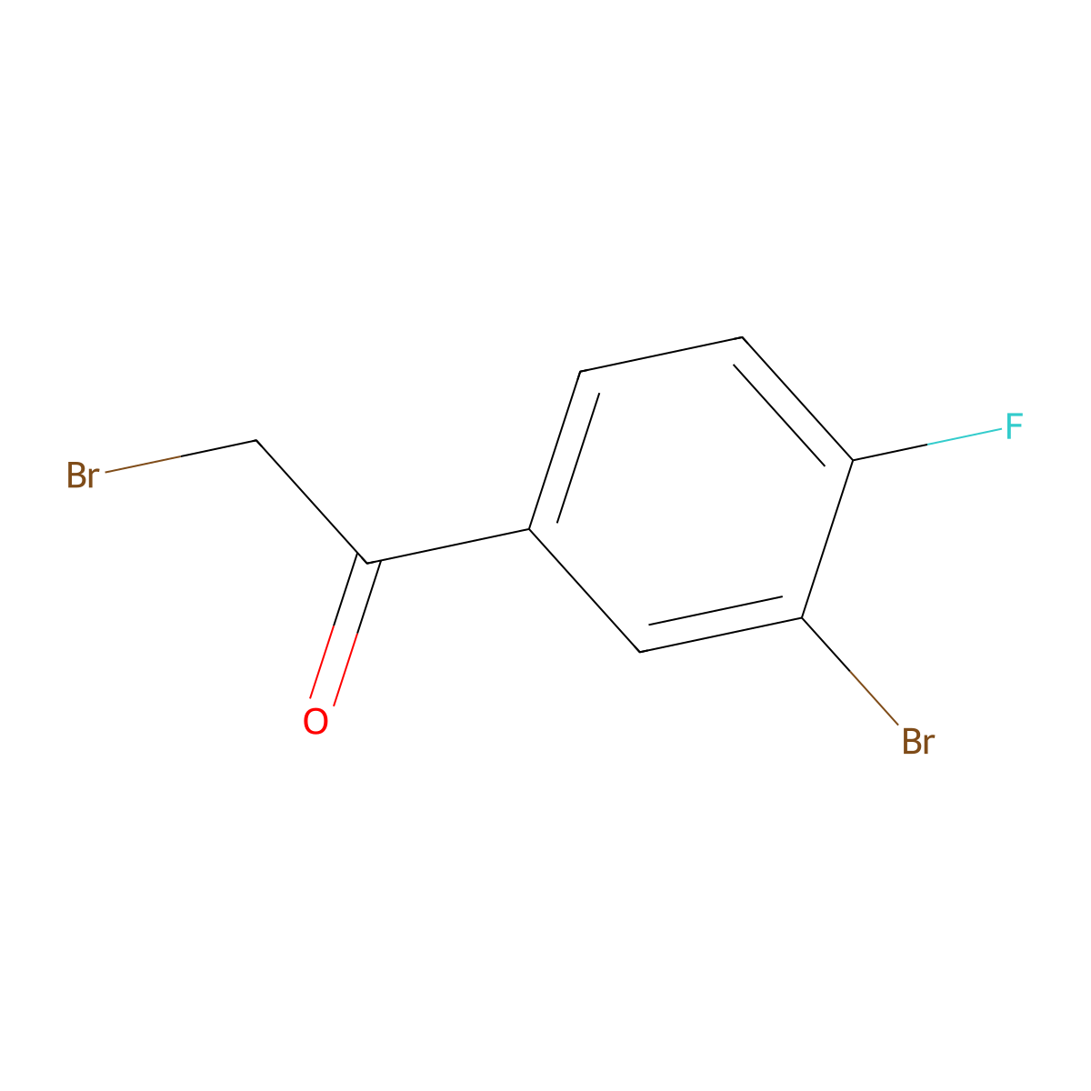 2,3'-Dibromo-4'-fluoroacetophenone molecular structure, CAS 435273-49-7