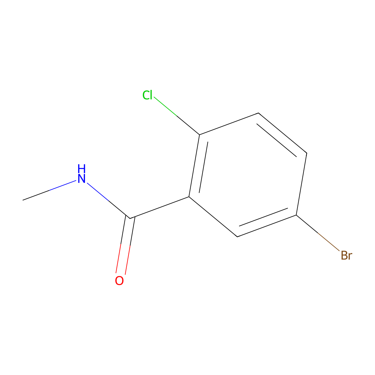 5-bromo-2-chloro-N-methylbenzamide molecular structure, CAS 435273-54-4