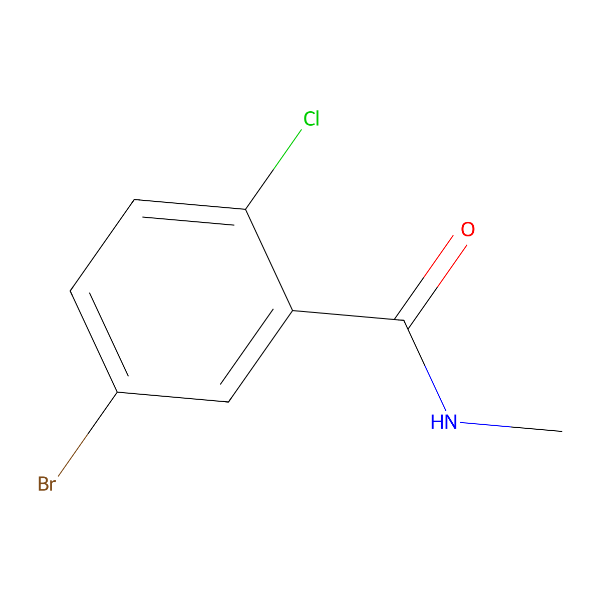 5-bromo-2-chloro-N-methylbenzamide molecular structure, CAS 435273-54-4