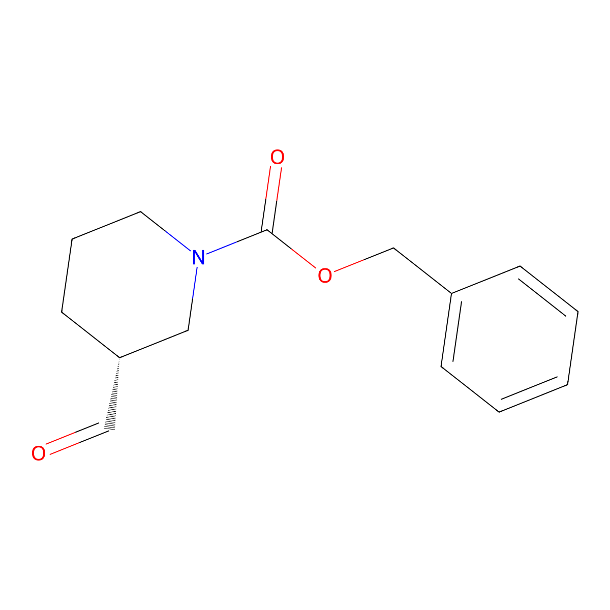 (R)-Benzyl 3-formylpiperidine-1-carboxylate molecular structure, CAS 435275-28-8