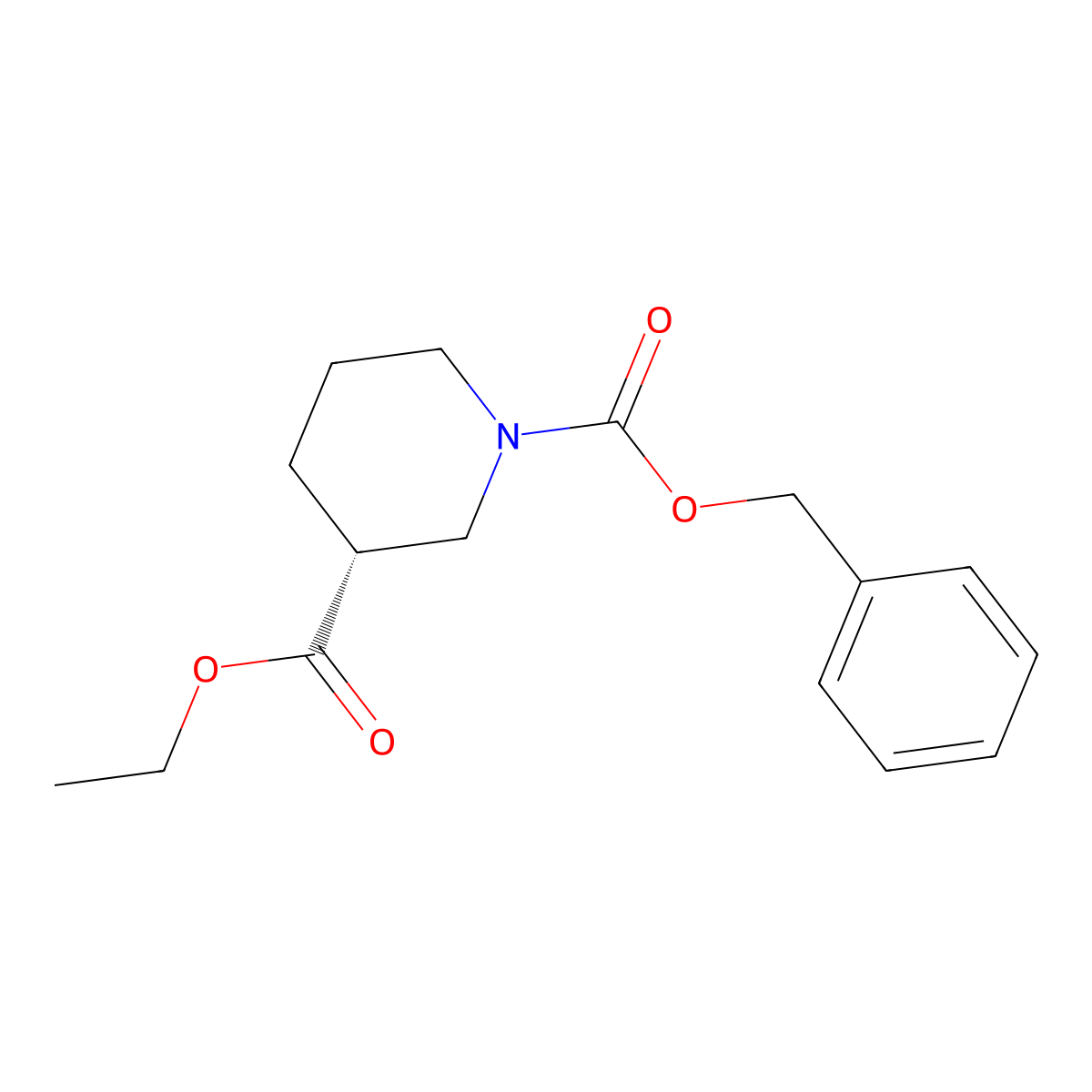 (R)-1-Benzyl 3-ethyl piperidine-1,3-dicarboxylate molecular structure, CAS 435275-85-7