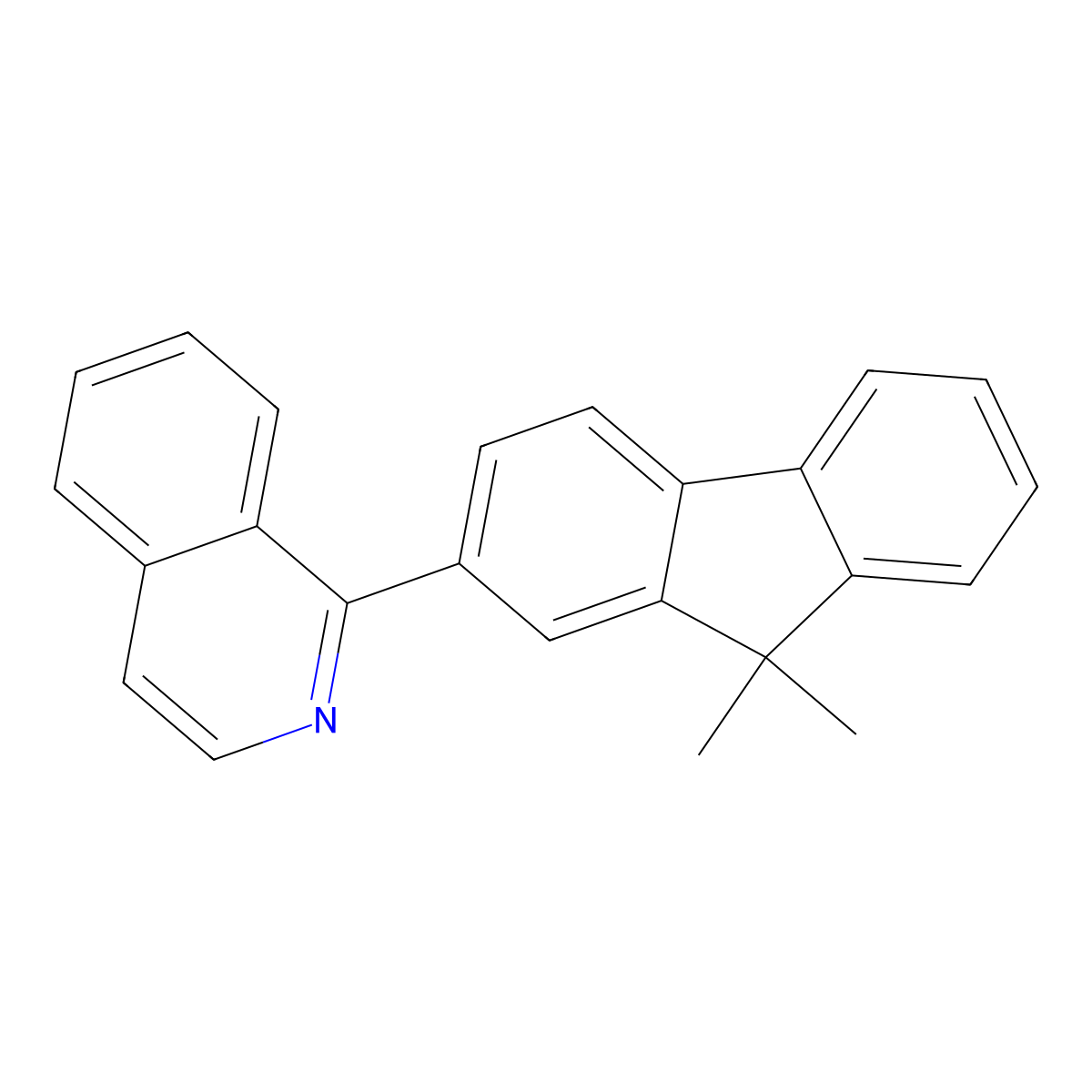 1-(9,9-Dimethyl-9H-fluoren-2-yl)isoquinoline molecular structure, CAS 435277-99-9