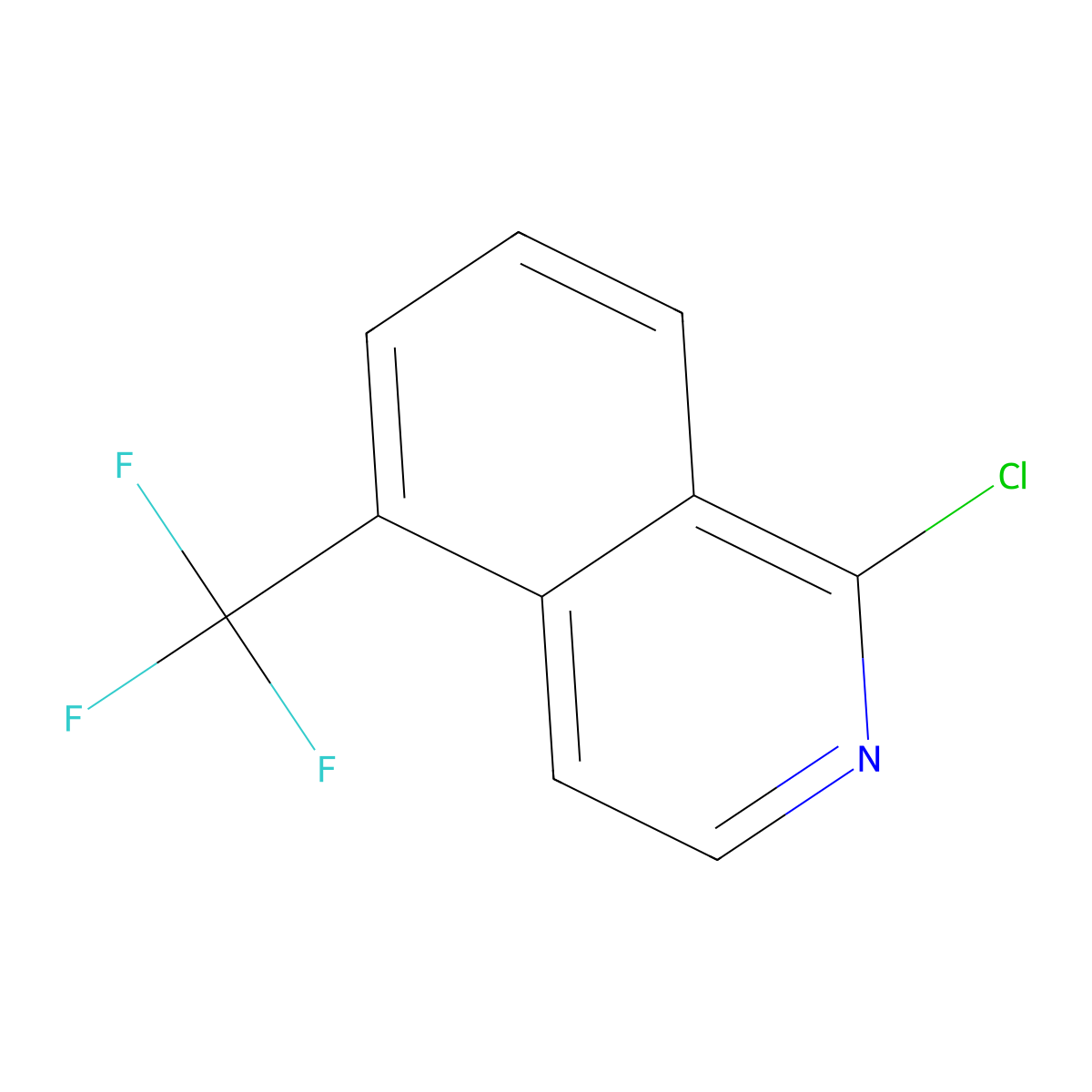 1-Chloro-5-(trifluoromethyl)isoquinoline molecular structure, CAS 435278-04-9