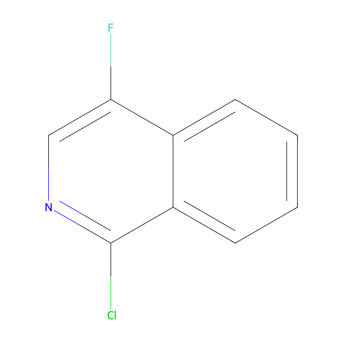 1-Chloro-4-fluoroisoquinoline molecular structure, CAS 435278-06-1