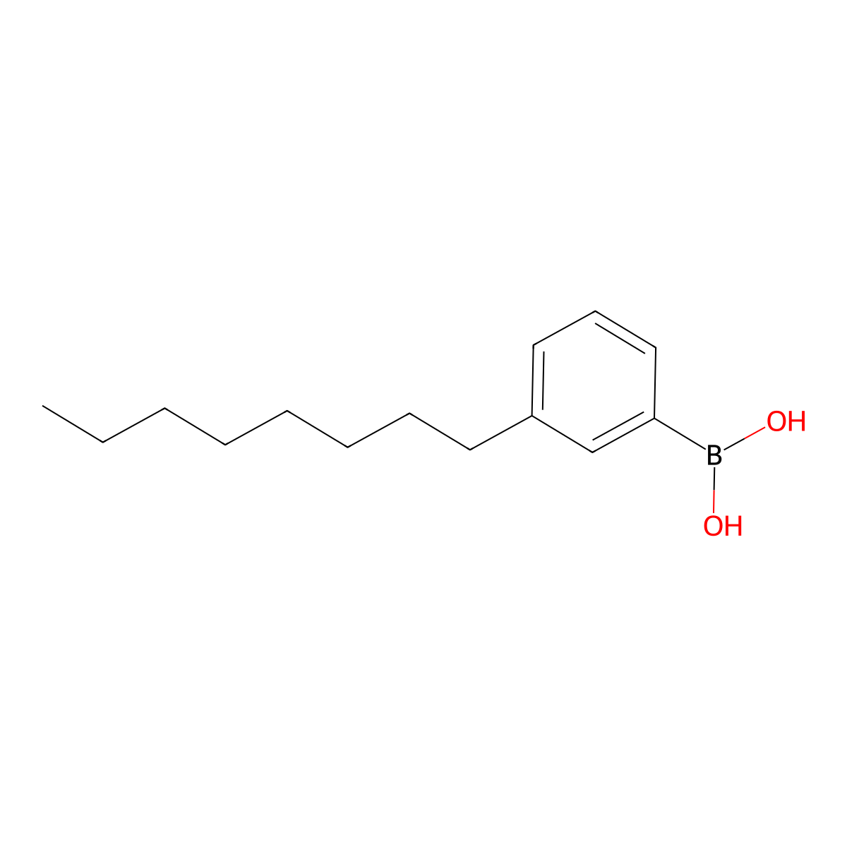 (3-Octylphenyl)boronic acid molecular structure, CAS 435278-07-2