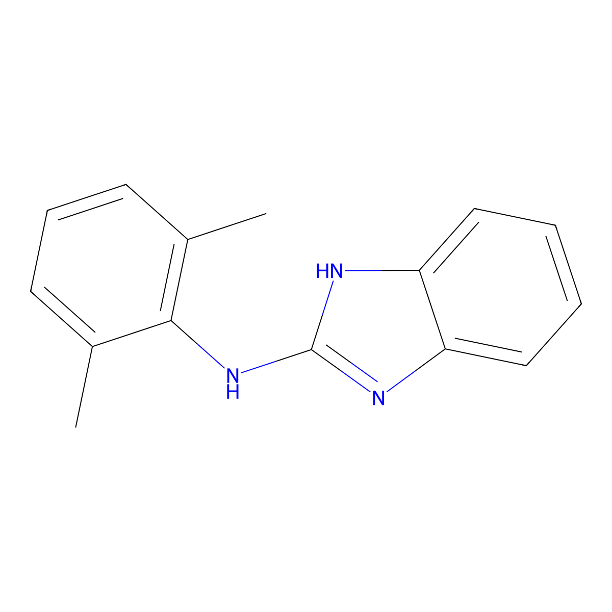 N-(2,6-Dimethylphenyl)-1H-benzimidazol-2-amine molecular structure, CAS 435280-98-1