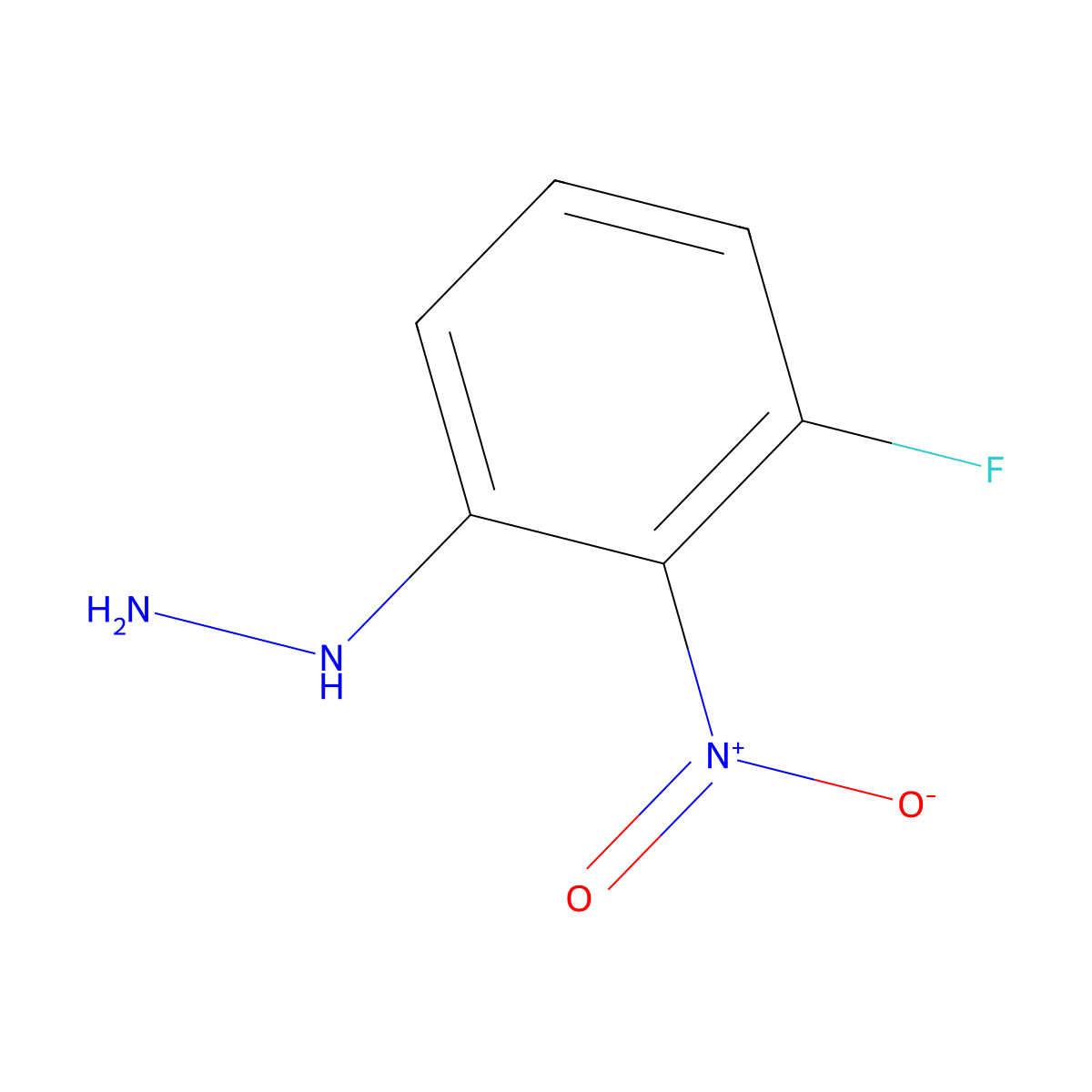(3-Fluoro-2-nitrophenyl)hydrazine molecular structure, CAS 435281-10-0