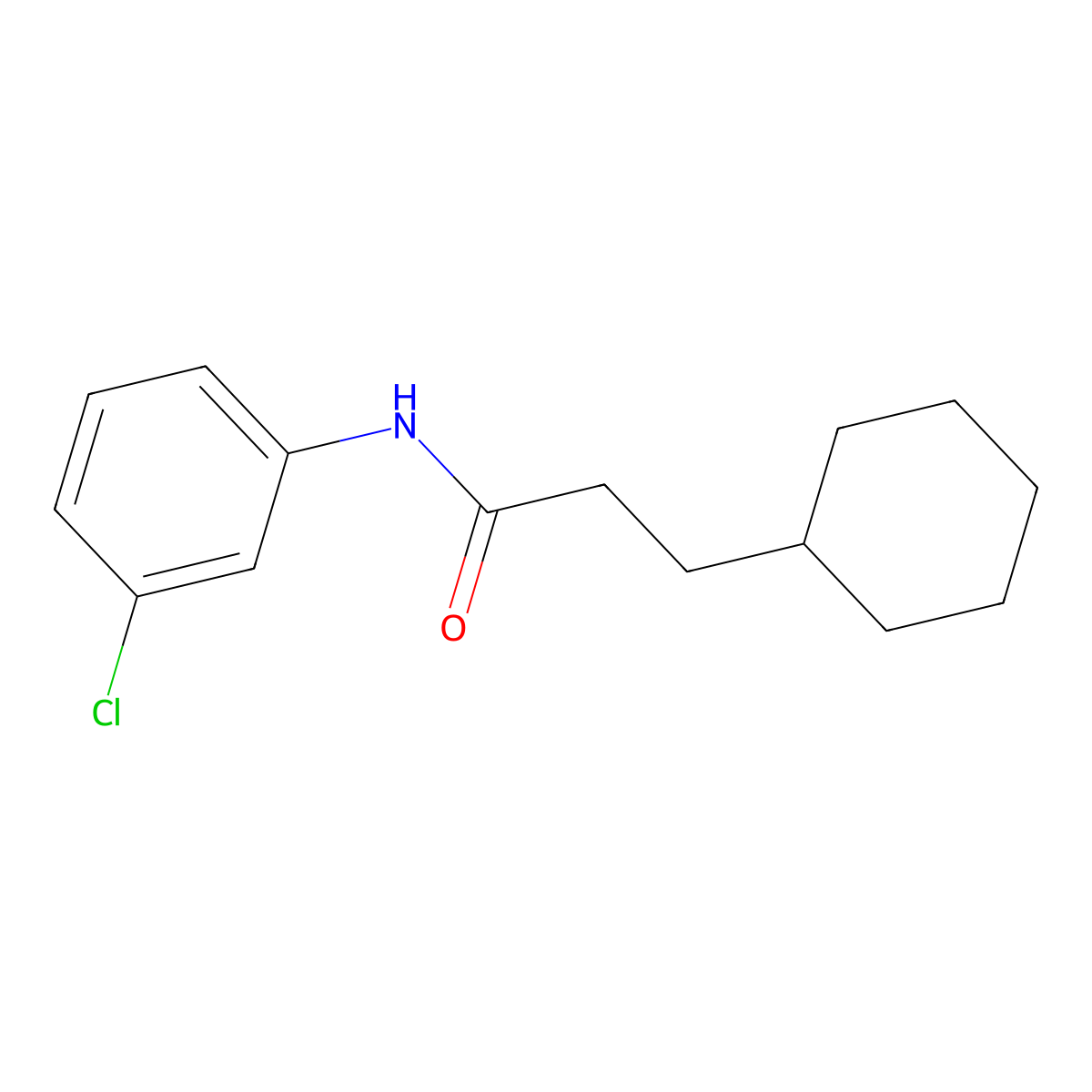 N-(3-chlorophenyl)-3-cyclohexylpropanamide molecular structure, CAS 435282-09-0