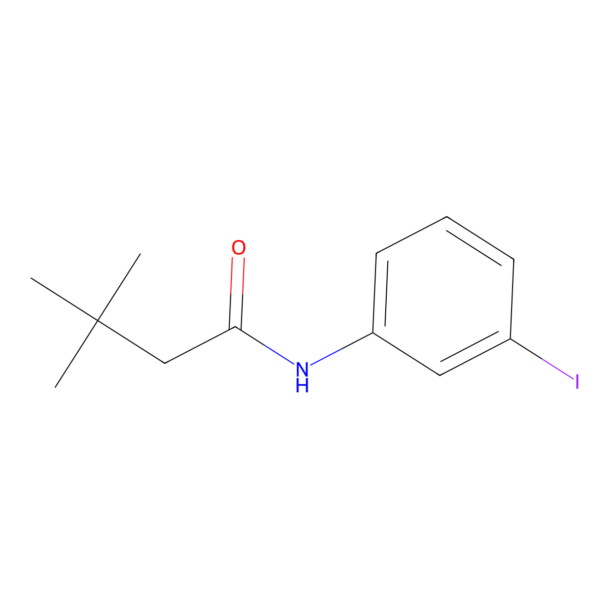 N-(3-iodophenyl)-3,3-dimethylbutanamide molecular structure, CAS 435282-59-0
