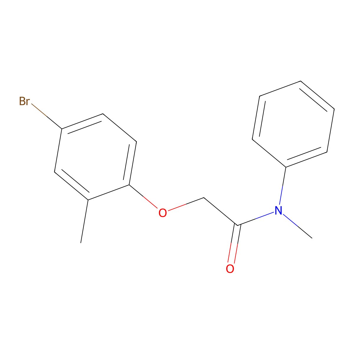 2-(4-bromo-2-methylphenoxy)-N-methyl-N-phenylacetamide molecular structure, CAS 435283-97-9
