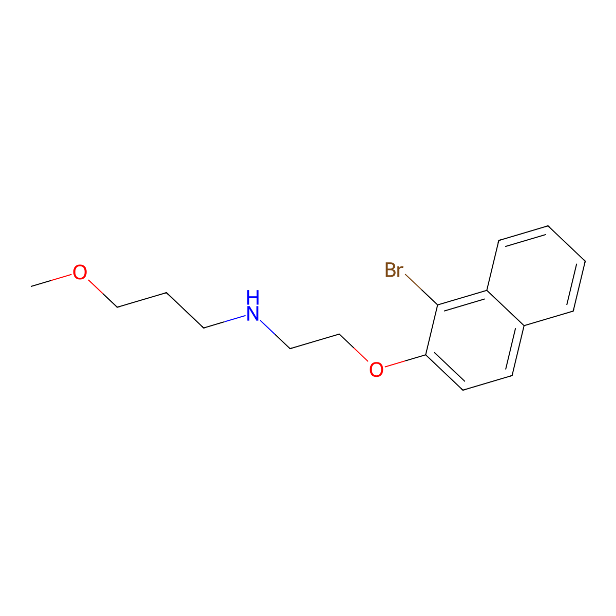 N-{2-[(1-Bromo-2-naphthyl)oxy]ethyl}-3-methoxypropan-1-amine molecular structure, CAS 435284-61-0