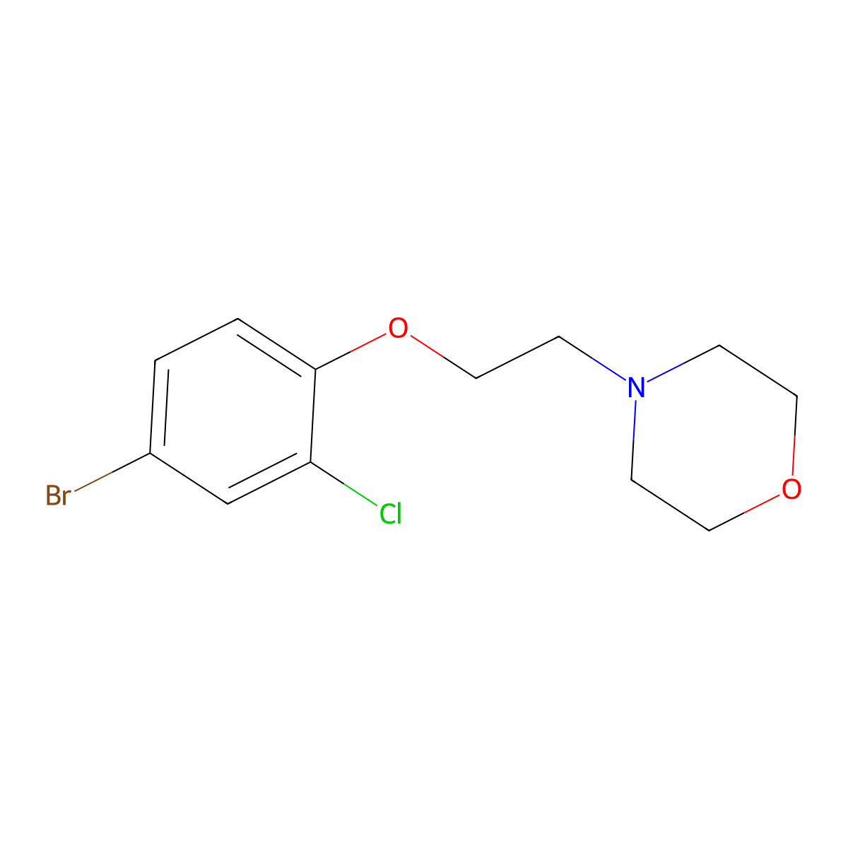 4-(2-(4-Bromo-2-chlorophenoxy)ethyl)morpholine molecular structure, CAS 435285-43-1