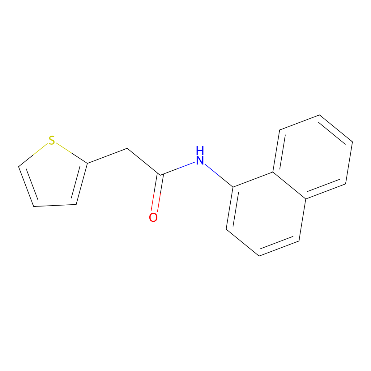 Acetamide, N-(1-naphthyl)-2-(2-thienyl)- molecular structure, CAS 435286-78-5