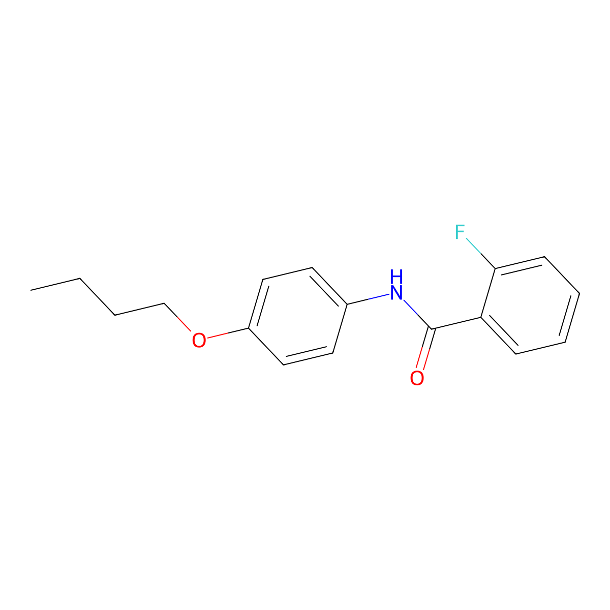 N-(4-butoxyphenyl)-2-fluorobenzamide molecular structure, CAS 435287-82-4