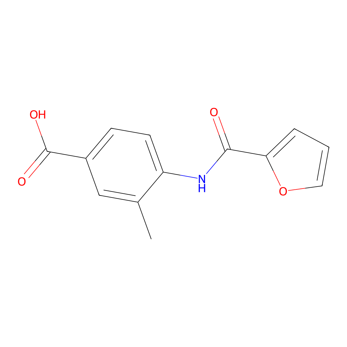 4-(2-Furoylamino)-3-methylbenzoic acid molecular structure, CAS 435288-00-9