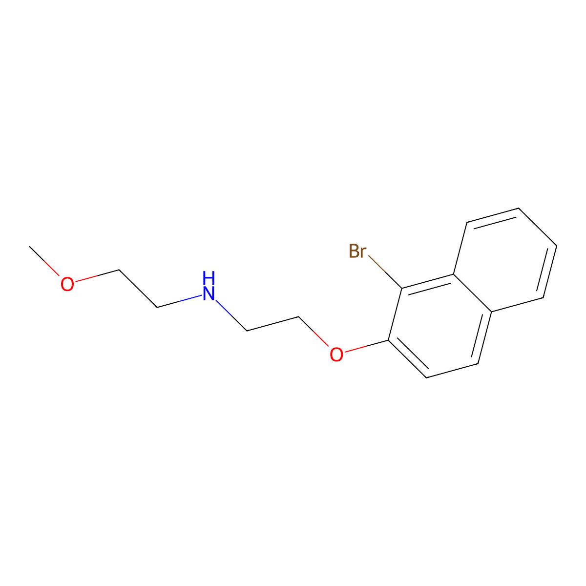 2-[(1-Bromo-2-naphthyl)oxy]-N-(2-methoxyethyl)ethanamine molecular structure, CAS 435288-40-7