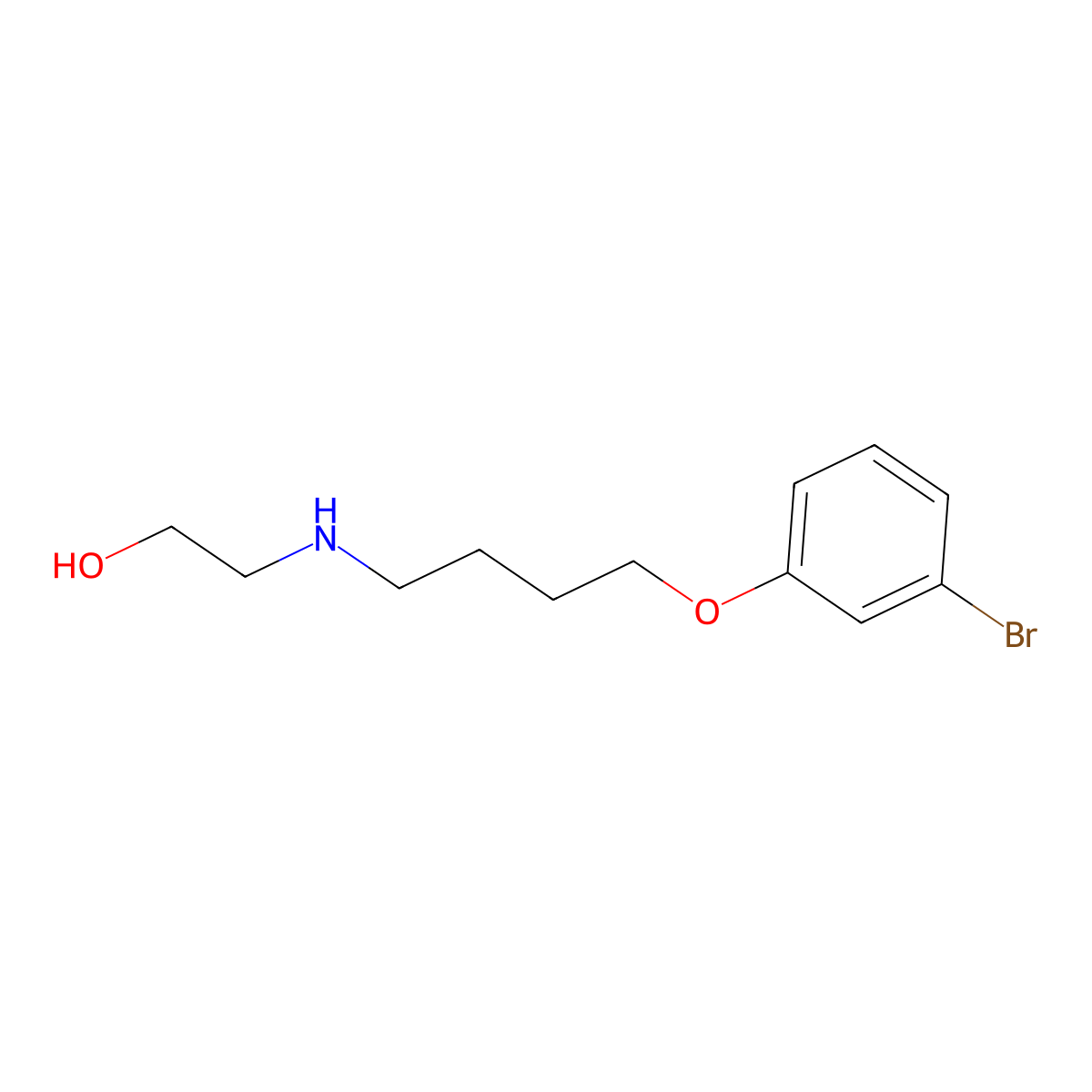 2-[4-(3-Bromophenoxy)butylamino]ethanol molecular structure, CAS 435288-71-4
