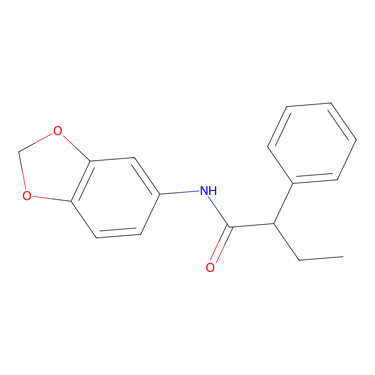 N-(1,3-benzodioxol-5-yl)-2-phenylbutanamide molecular structure, CAS 435290-68-9