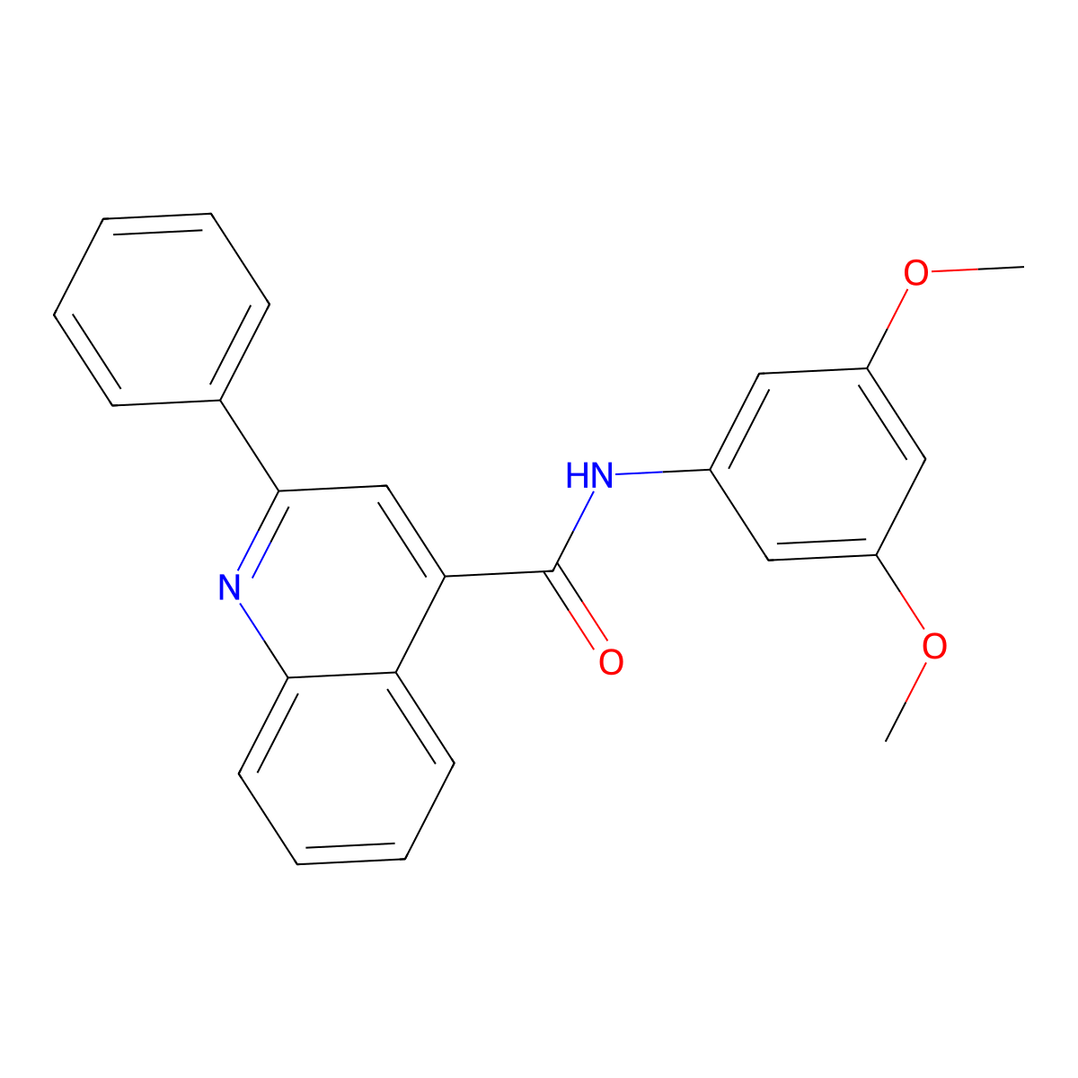 N-(3,5-dimethoxyphenyl)-2-phenylquinoline-4-carboxamide molecular structure, CAS 435291-57-9