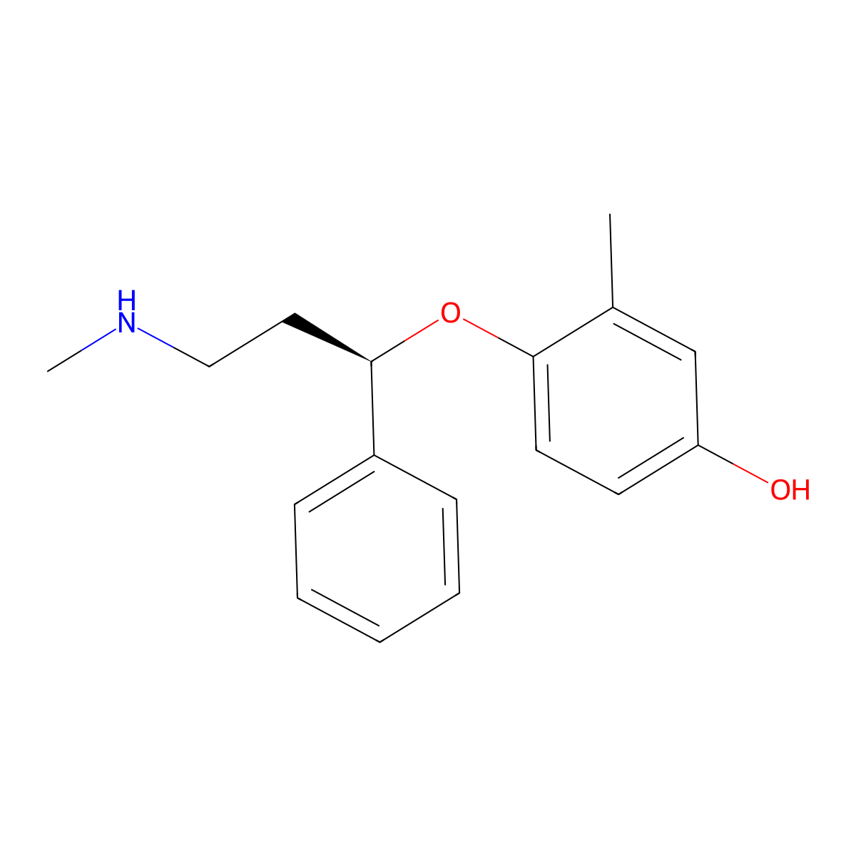 4-Hydroxyatomoxetine molecular structure, CAS 435293-66-6