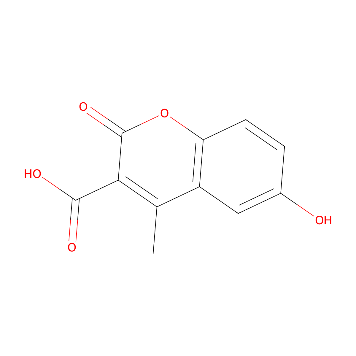 6-hydroxy-4-methyl-2-oxo-2H-chromene-3-carboxylic acid molecular structure, CAS 435297-35-1