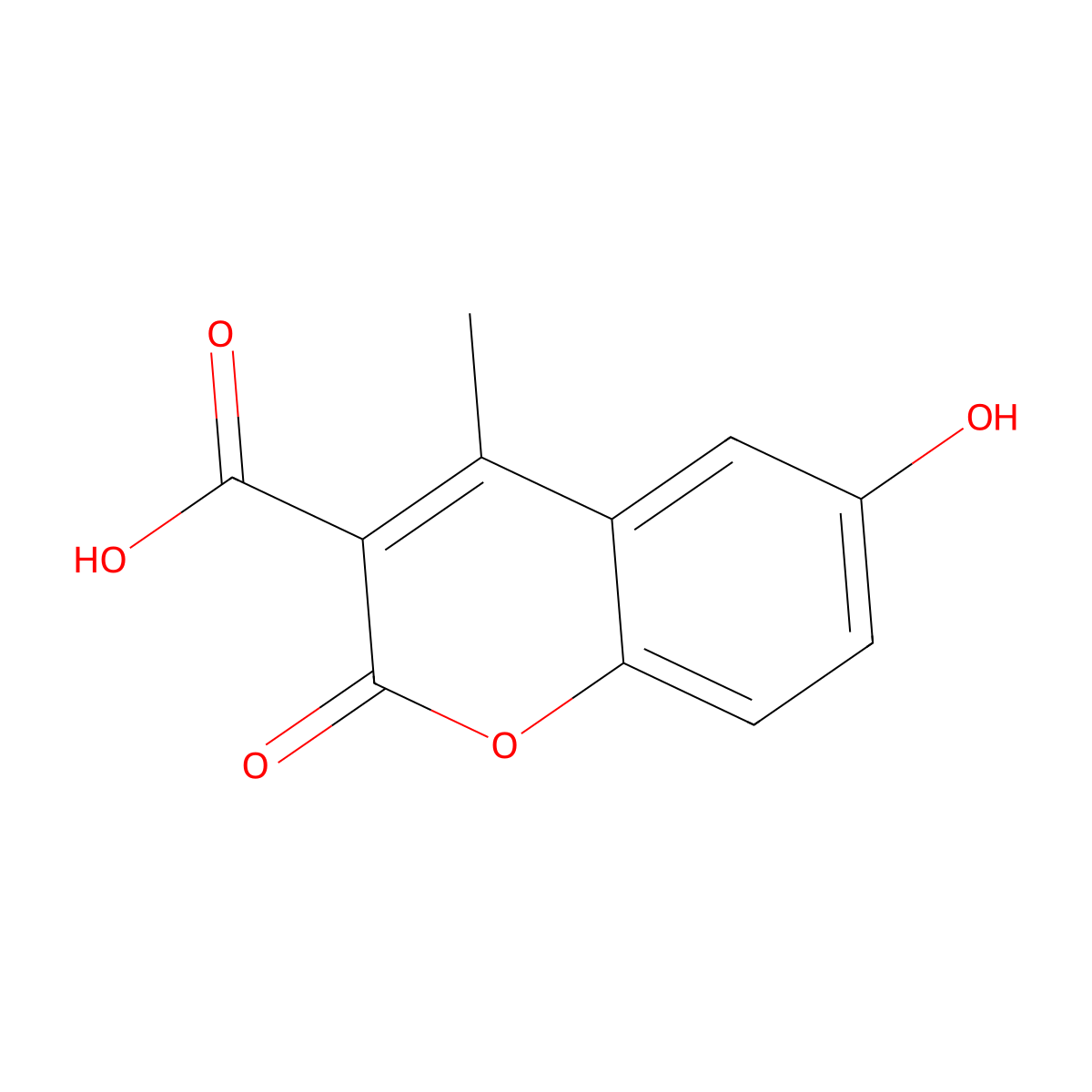 6-hydroxy-4-methyl-2-oxo-2H-chromene-3-carboxylic acid molecular structure, CAS 435297-35-1