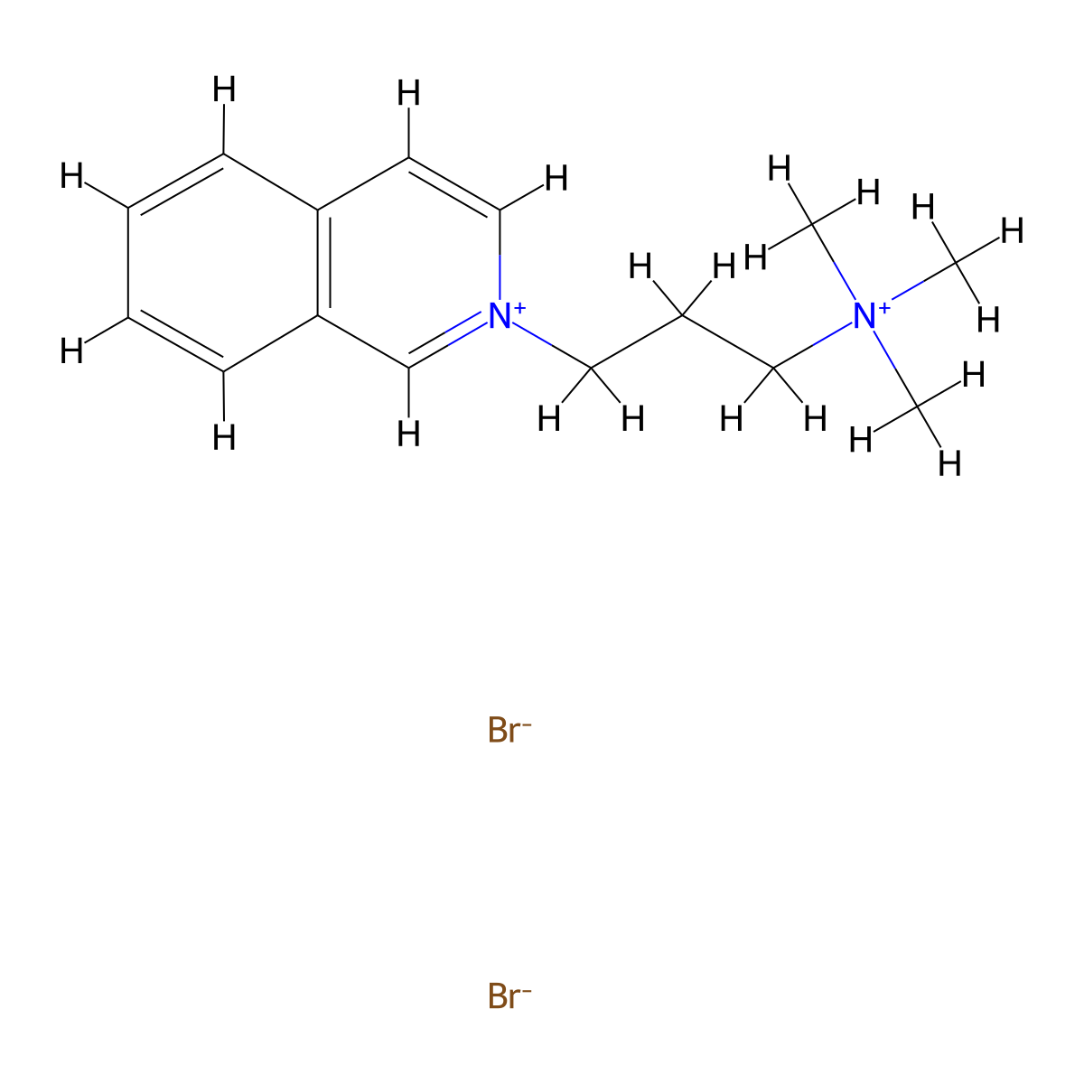 Isoquinolinium, 2-(3-(trimethylammonio)propyl)-, dibromide molecular structure, CAS 4353-42-8