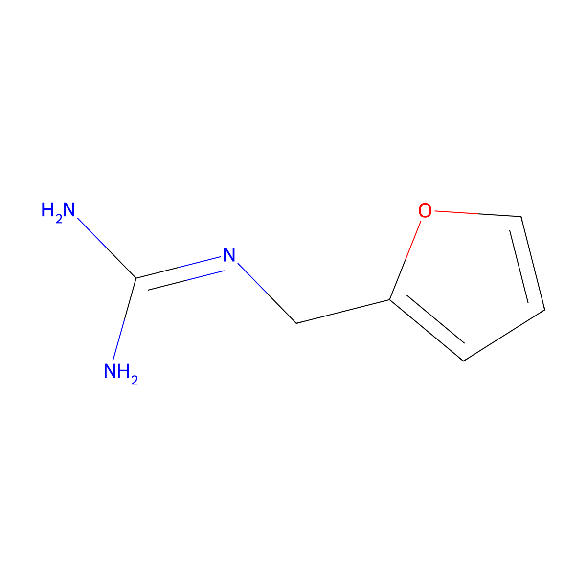 N-(2-furylmethyl)guanidine molecular structure, CAS 4353-49-5