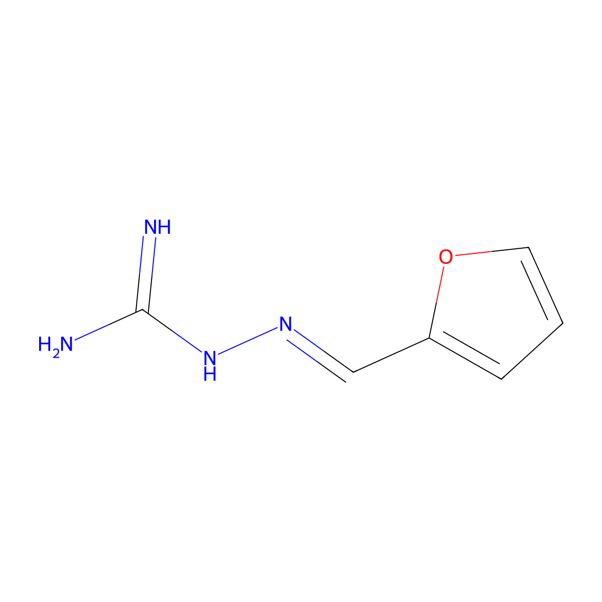 2-(2-Furanylmethylene)hydrazinecarboximidamide molecular structure, CAS 4353-50-8