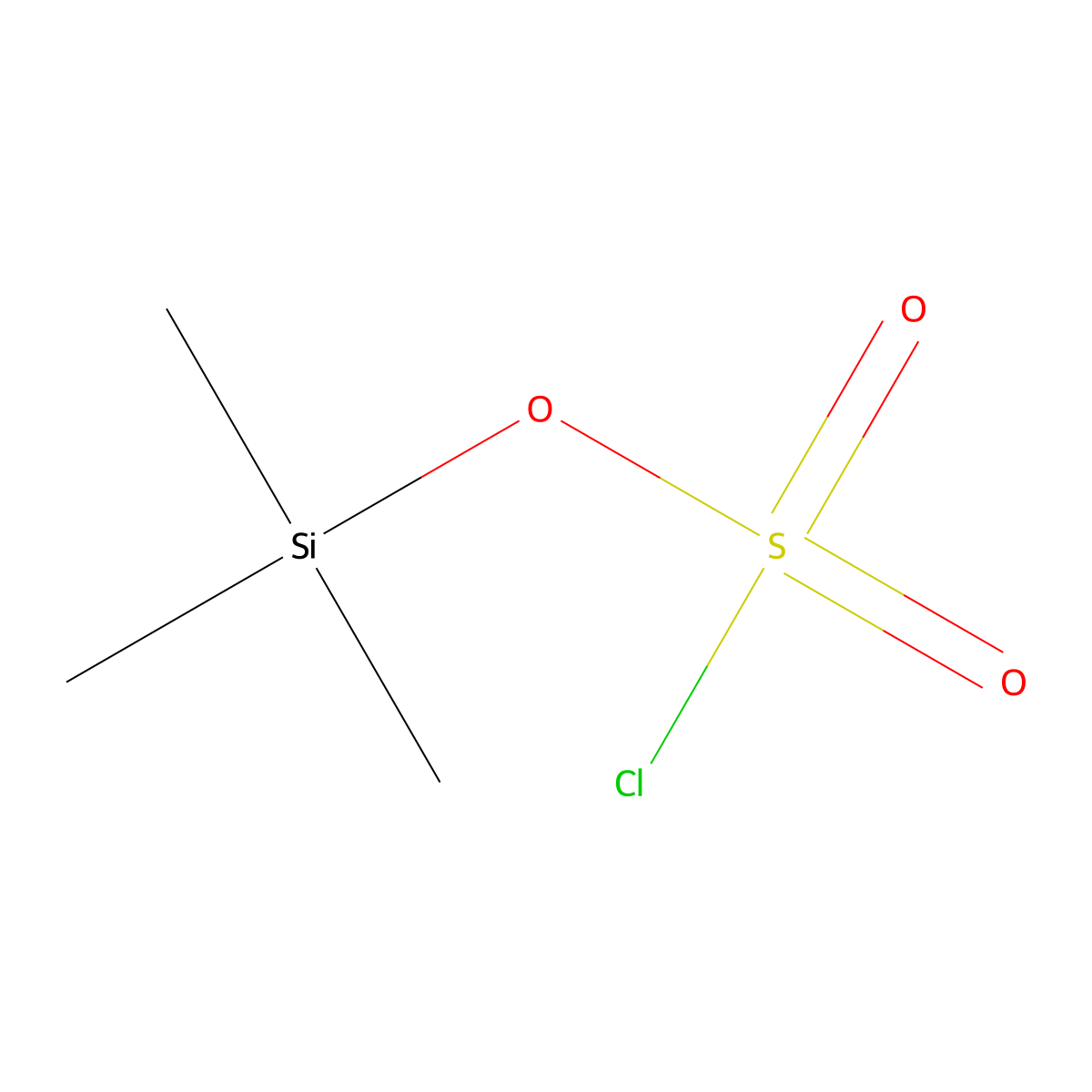 Trimethylsilyl chlorosulphate molecular structure, CAS 4353-77-9