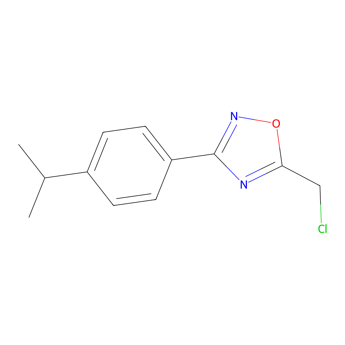 5-(Chloromethyl)-3-(4-isopropylphenyl)-1,2,4-oxadiazole molecular structure, CAS 435303-32-5