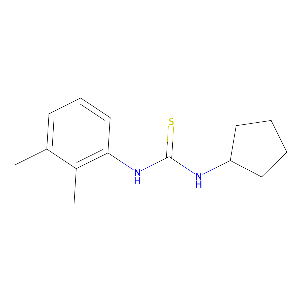 1-Cyclopentyl-3-(2,3-dimethylphenyl)thiourea molecular structure, CAS 435321-80-5