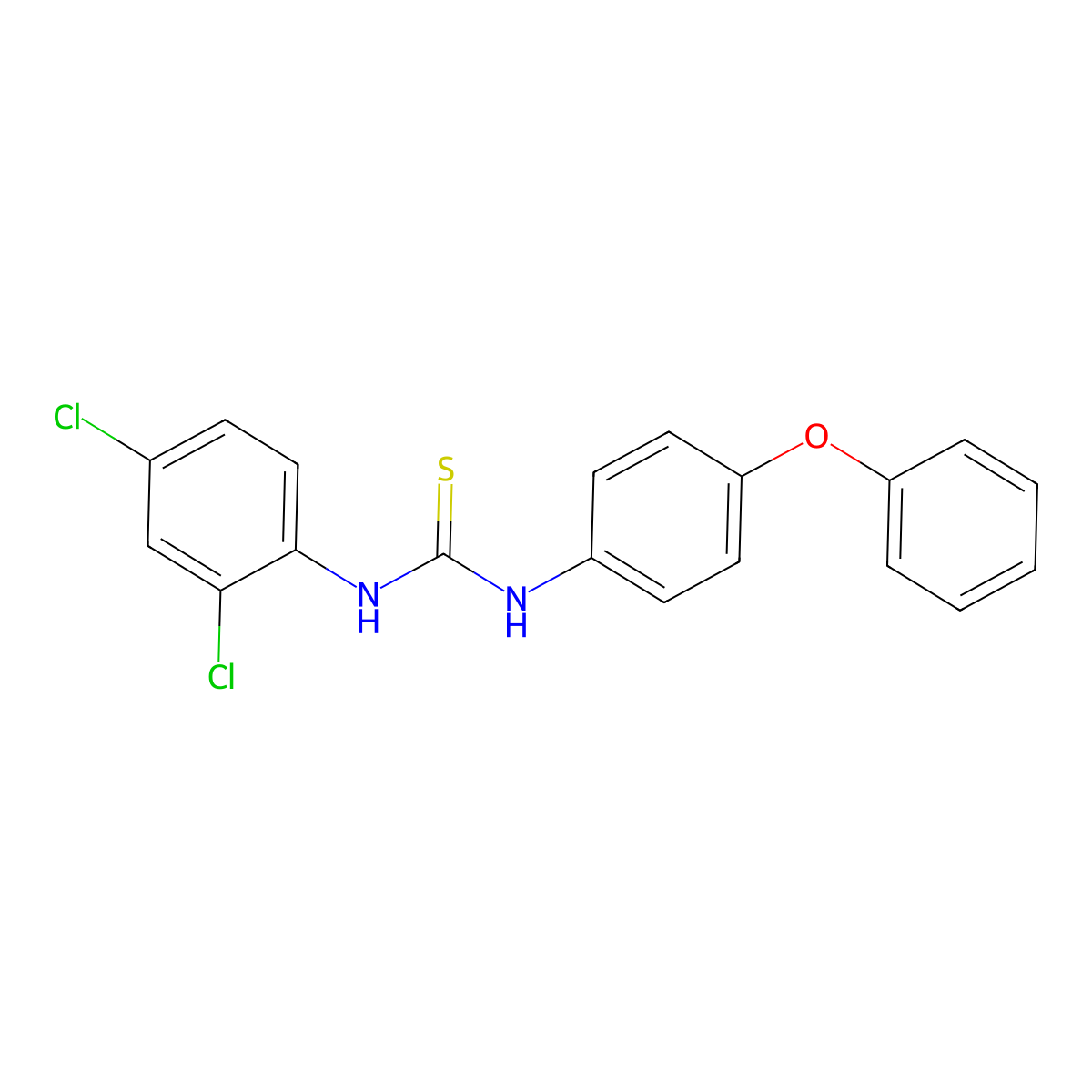 1-(2,4-Dichlorophenyl)-3-(4-phenoxyphenyl)thiourea molecular structure, CAS 435338-19-5