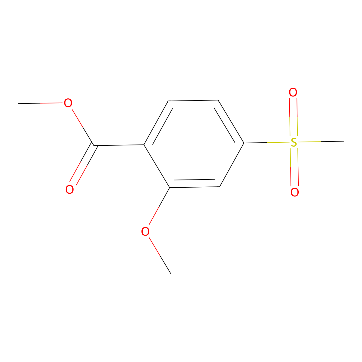 Methyl 2-methoxy-4-(methylsulfonyl)benzoate molecular structure, CAS 435338-94-6