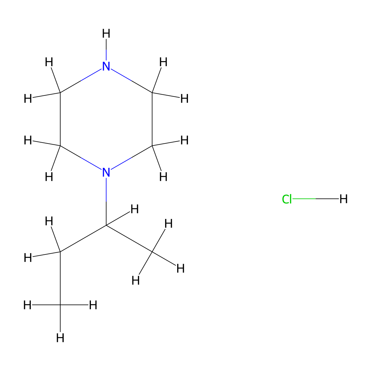 1-sec-Butyl-piperazine hydrochloride molecular structure, CAS 435341-98-3
