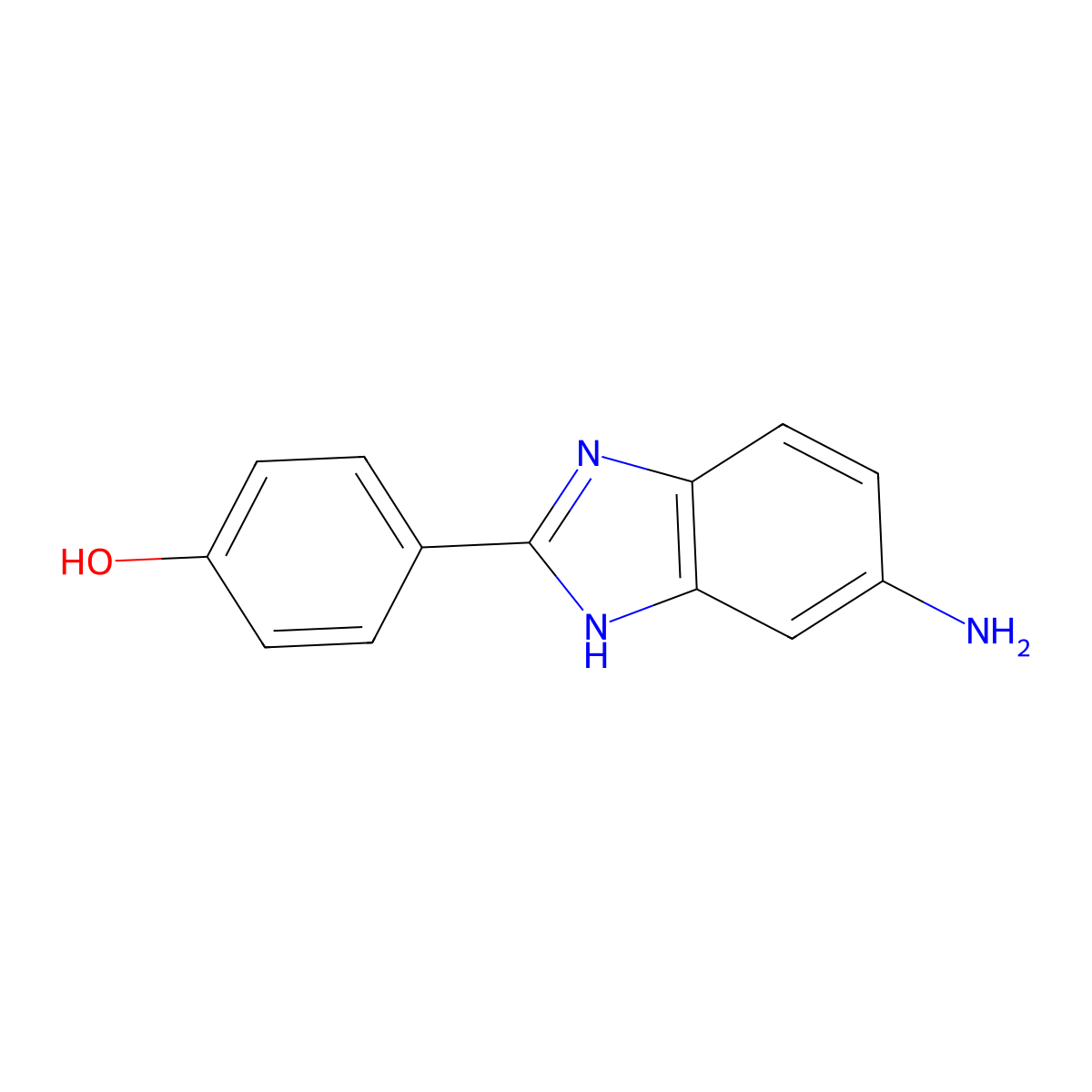 4-(5-Amino-1H-benzoimidazol-2-yl)-phenol molecular structure, CAS 435341-99-4