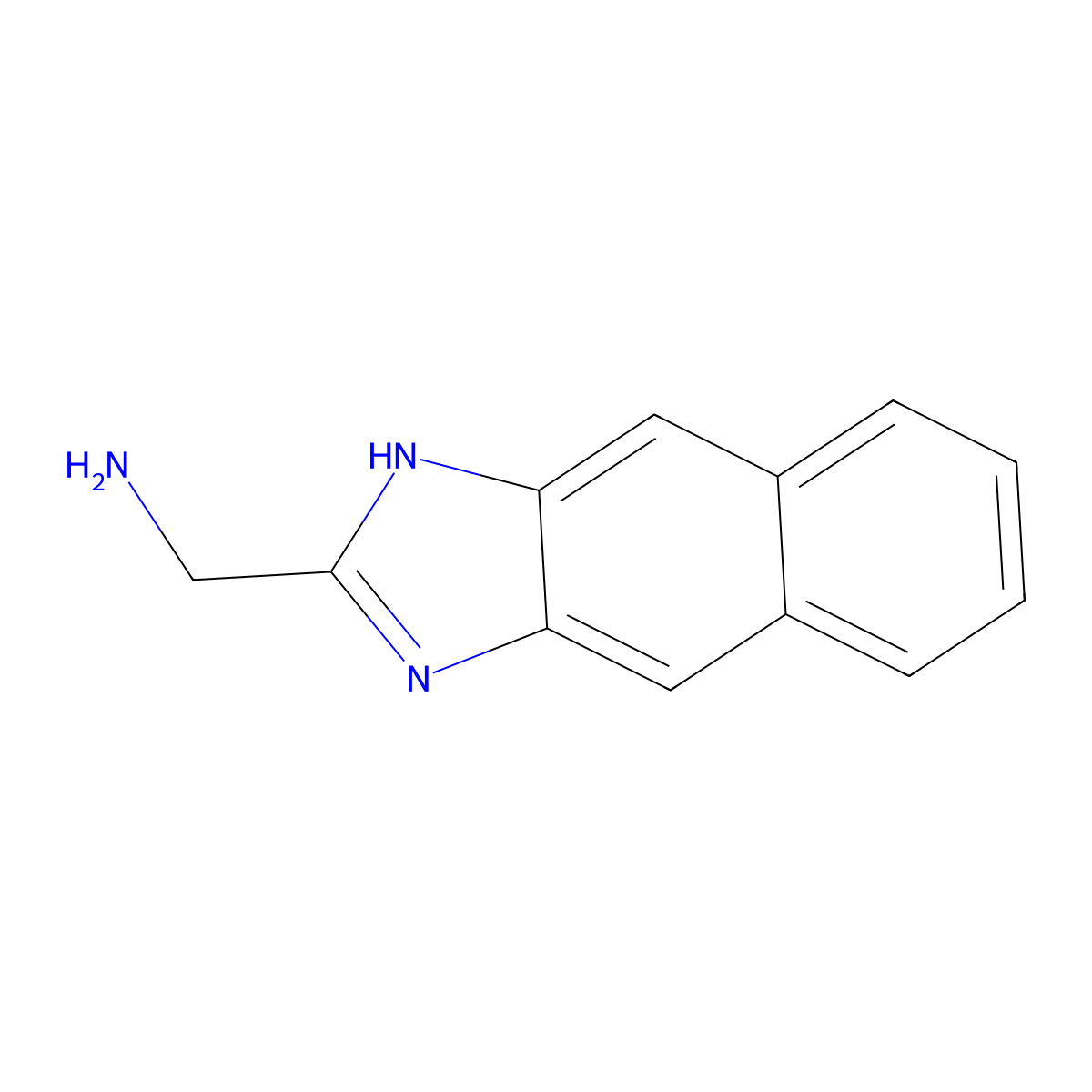 C-(1H-Naphtho[2,3-d]imidazol-2-yl)-methylamine molecular structure, CAS 435342-02-2