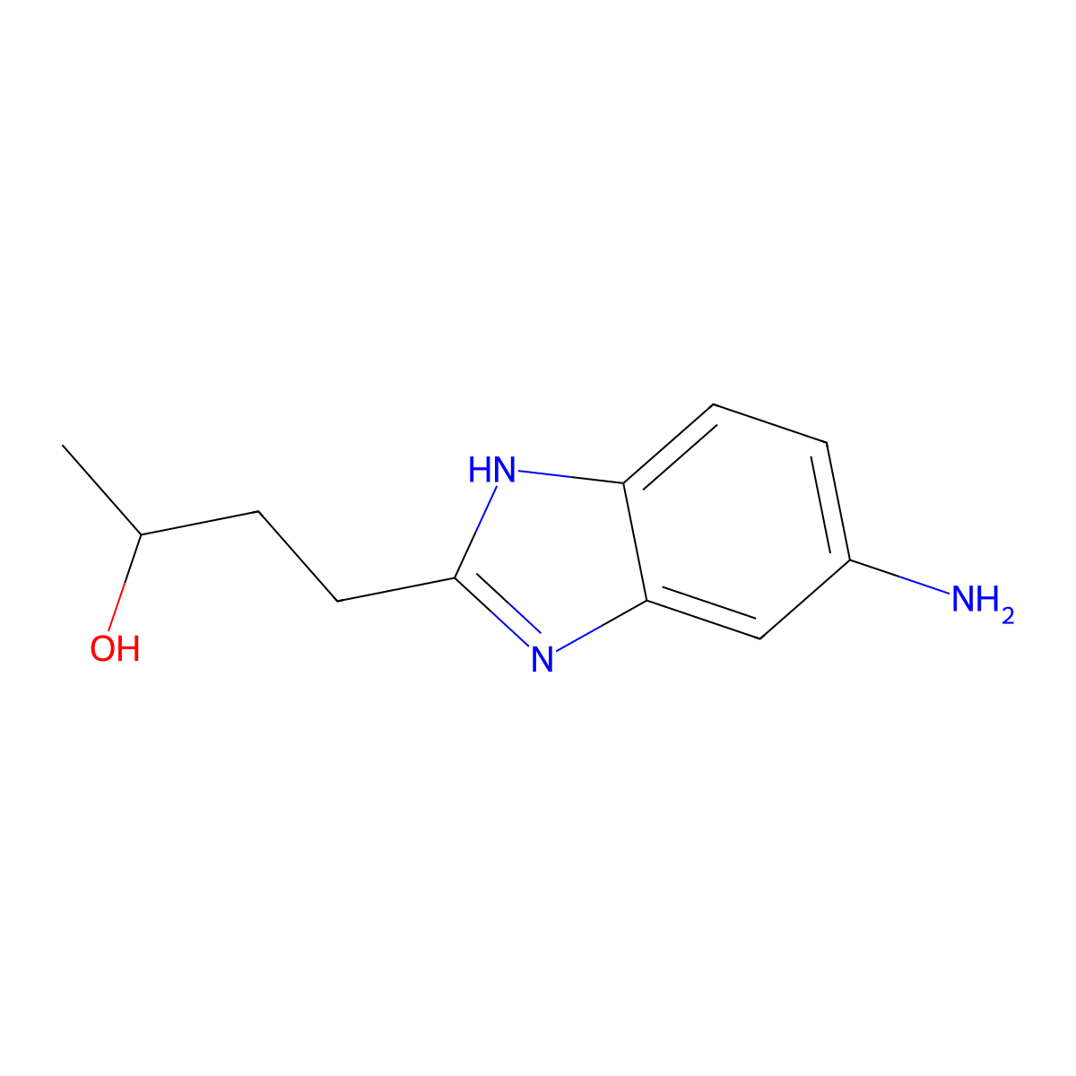 4-(5-amino-1H-benzimidazol-2-yl)butan-2-ol molecular structure, CAS 435342-12-4