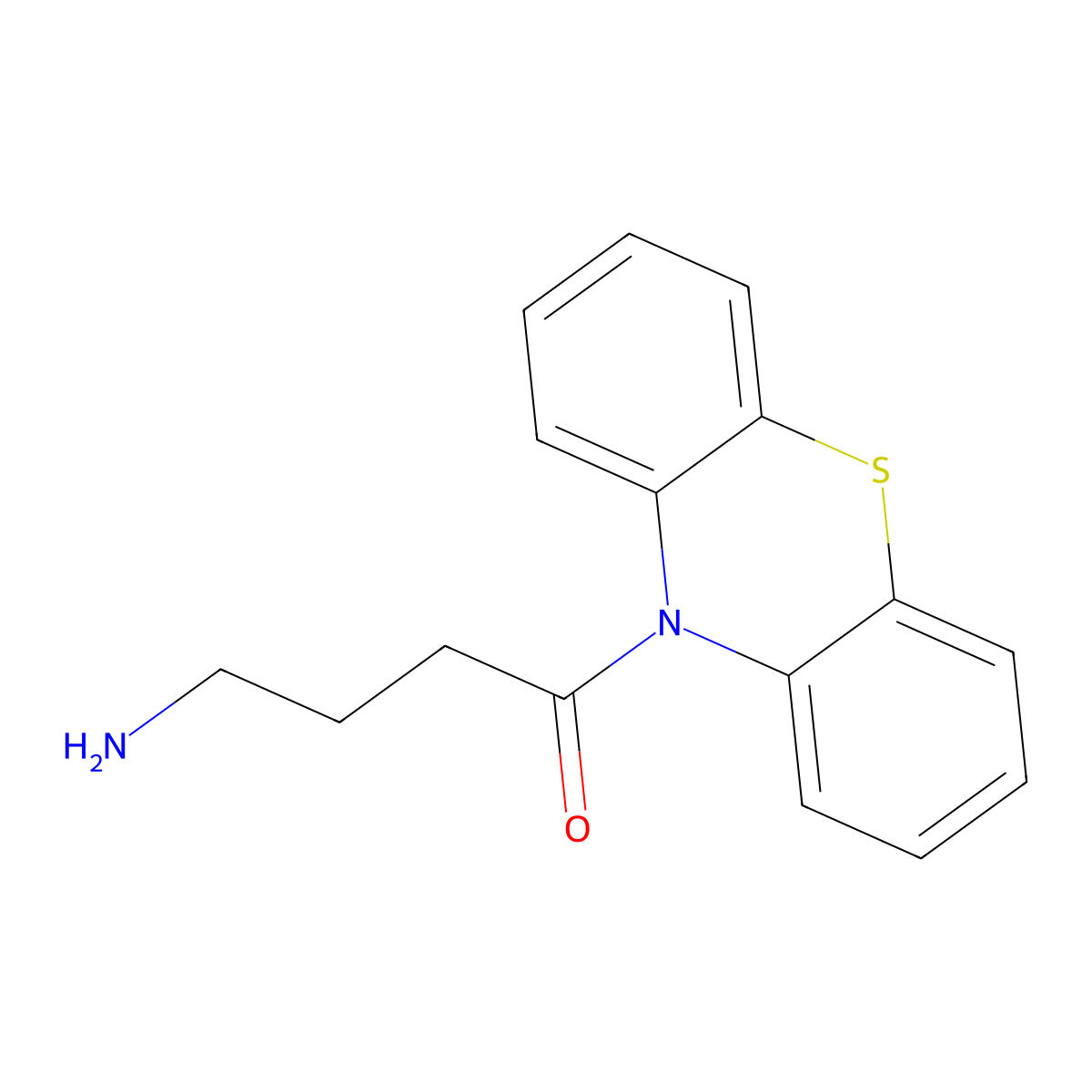 4-Amino-1-phenothiazin-10-yl-butan-1-one molecular structure, CAS 435342-13-5