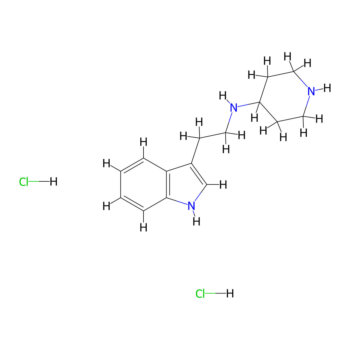 [2-(1h-Indol-3-yl)-ethyl]-piperidin-4-ylamine dihydrochloride molecular structure, CAS 435342-22-6