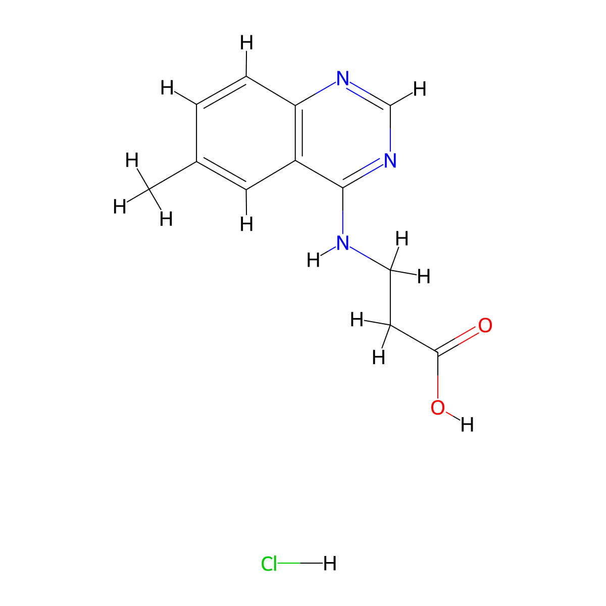 3-(6-Methyl-quinazolin-4-ylamino)-propionic acid hydrochloride molecular structure, CAS 435345-11-2